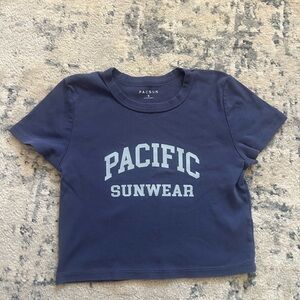 Woman’s PacSun Navy Blue Cropped T-Shirt
